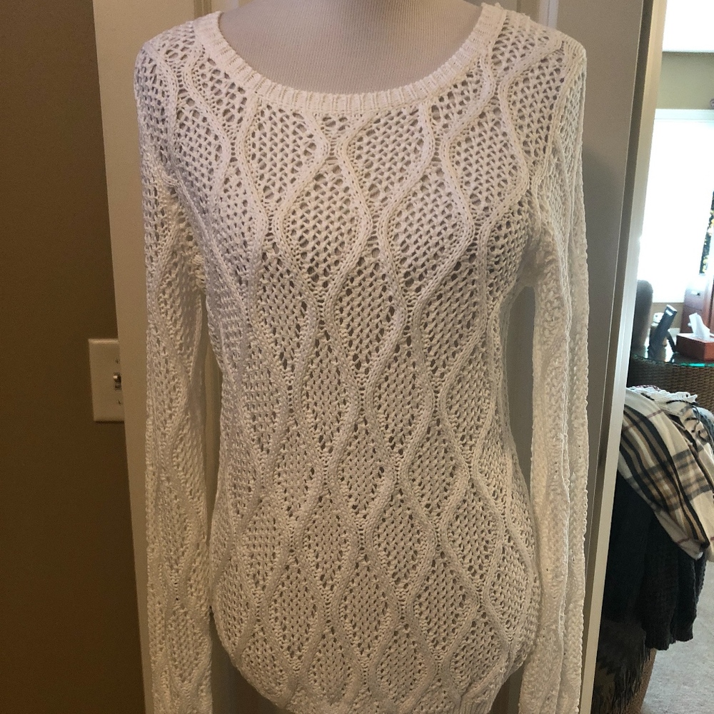 Long Elegant Legs Thin White Sweater